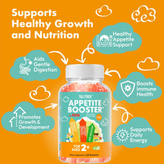 TallTrek Appetite Booster Gummies demonstrating gentle digestion support for meals.