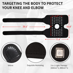 Close-up of Talsafe infrared light pad showing dual-wavelength LEDs.