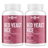 Talyvoriathor liposomal red yeast rice bottle highlighting high-absorption softgels for cardiovascular support.