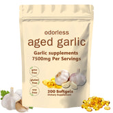 TANSPRESSO Elare aged garlic softgel bottle for daily immune support