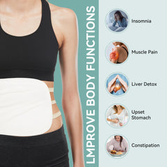 Taoscare Castor Oil Pack Wrap on belly supports gentle daily self-care