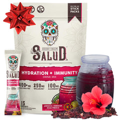 Taste Salud 2-in-1 hydration packets for on-the-go electrolytes.