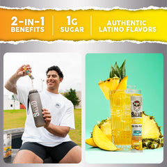 Taste Salud agua fresca mixer showing pour-ready setup for a flavorful sip.