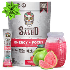 Taste Salud guava energy stick packet for on-the-go clean energy support.
