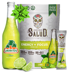 Taste Salud jarritos 2-in-1 energy pack poured for a clean, refreshing boost.