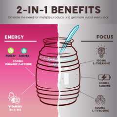 Taste Salud includes L-Theanine, L-Tyrosine, and Taurine for balanced alertness