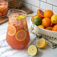 Taste Salud Peach Lemonade powder scoop promotes quick, flavorful energy