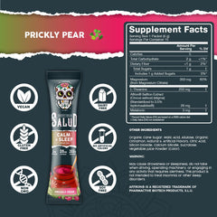 Taste Salud prickly pear drink glass ready to enjoy a soothing evening beverage.