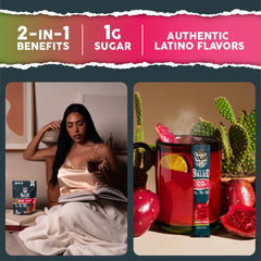 Taste Salud prickly pear powder pack blends quickly for a relaxed night routine.
