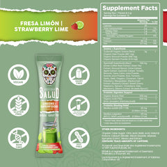 Taste Salud strawberry-lime flavor pack with fruity taste and portability.