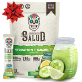 Taste Salud two-in-one hydration packets on the go with electrolytes for daily refreshment.