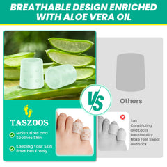 Medical-grade gel toe protectors by TASZOOS stay elastic