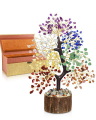 TATOODAA 7 Chakra Crystal Tree on desk promotes positive energy and mindful workspace.