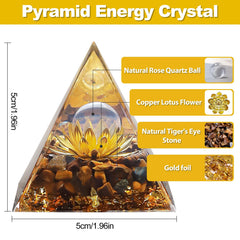 TATOODAA tiger's eye pyramid for grounding energy