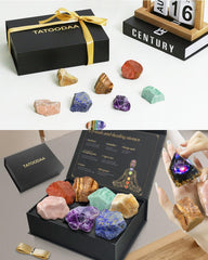 TATOODAA seven chakra colors stones highlight diversity for energy alignment.