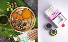 TATSAT Sunetri Anjana 21-day process highlights herbal kajal preparation.