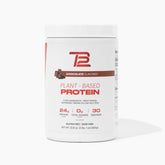 TB12 Plant Based Protein Chocolate bottle pour fuels workouts with vegan pea protein.
