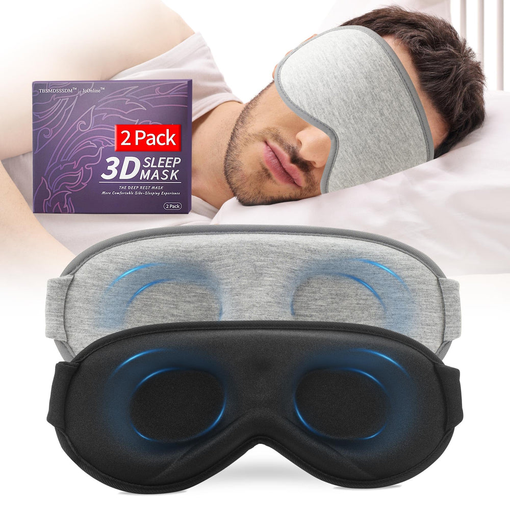 TBSMDSSSDM 3D sleep mask in black blocks light without eye pressure