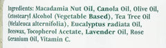 Tea Tree Therapy antiseptic ointment application on skin for minor rashes and abrasions.