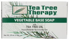 Tea Tree Therapy vegetable base soap bar for daily cleansing.