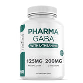 Teaveli Pharma GABA bottle front, suggesting calm focus for daily routines.