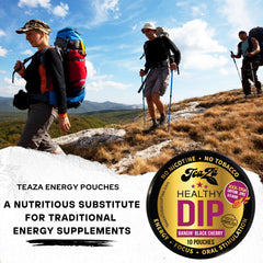 TeaZa Bangin' Black Cherry ingredients include green tea and B-vitamins for natural energy.