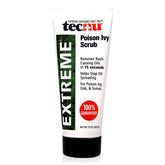 Tecnu Extreme Poison Ivy & Oak Scrub 10oz bottle showing urushiol removal potential for rash control.