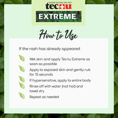 Tecnu Extreme Scrub being rinsed with water after a brief scrub.