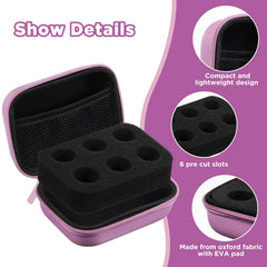 Interior showing six pre-cut slots for vials