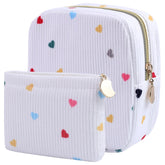 Teircno corduroy period bag set large and small ideal for home and travel organization.