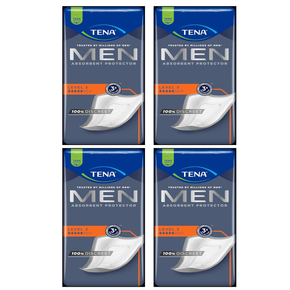 TENA Men Level 3 guard pack with absorbent pads for discreet all-day protection.
