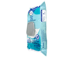TENA ProSkin Ultra wipe demonstrating no-rinse cleansing.