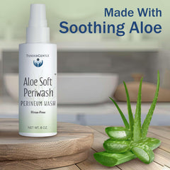 TenderGentle Aloe Soft Perineal Spray easy-dispense nozzle for gentle cleansing.