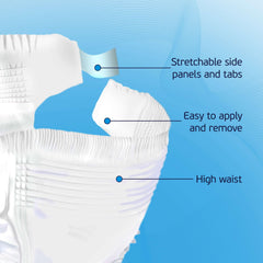 TenderGentle wetness indicator signals when a change is needed.