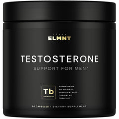 Terra Elmnt 21800mg bottle label highlighting testosterone support potential