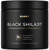 Terra Elmnt Black Shilajit bottle showcases premium extract for men's energy.