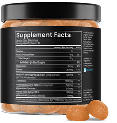 Terra Elmnt melatonin gummies bottle back showing ingredients