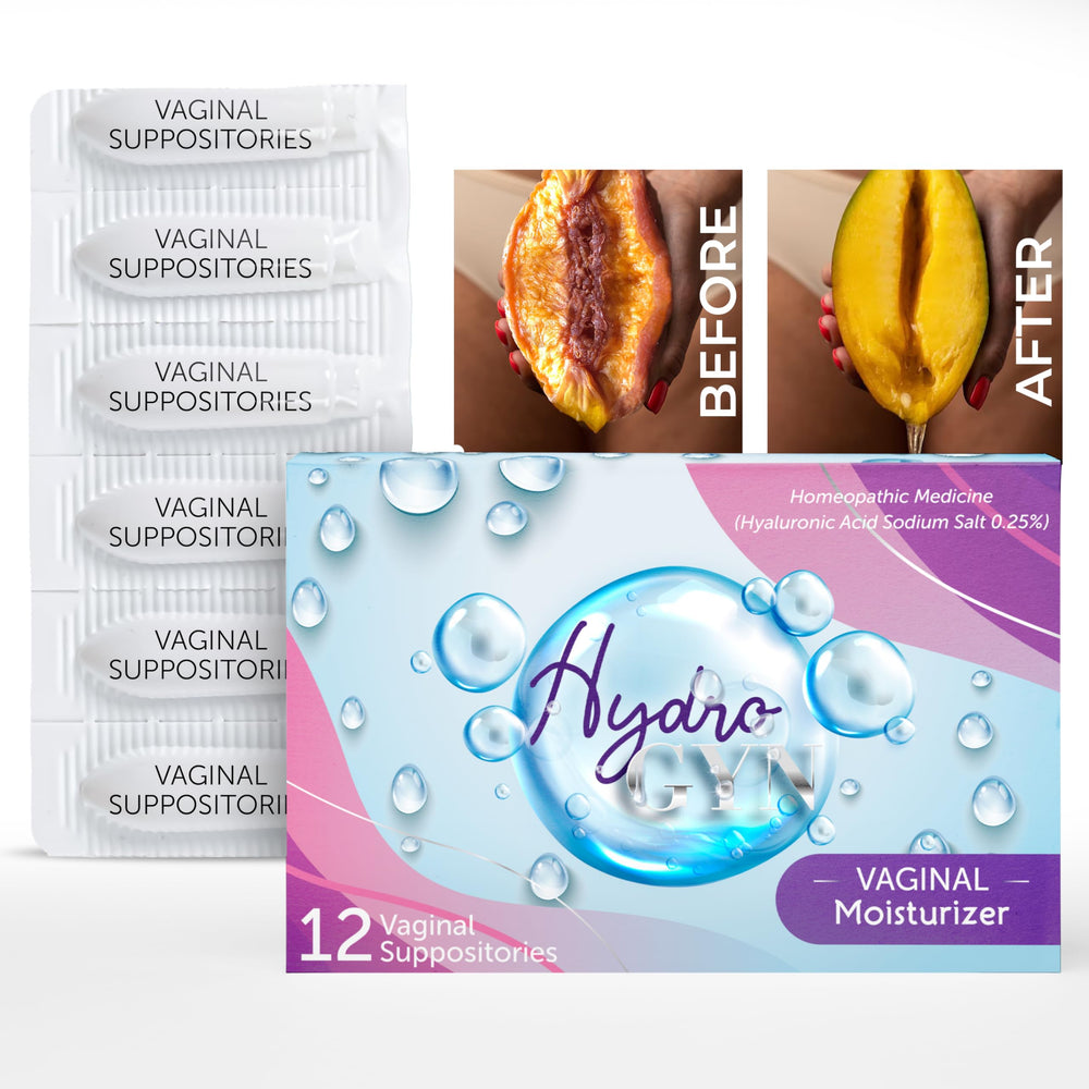 Terramed Hydro GYN box packaging for discreet vaginal moisture support.