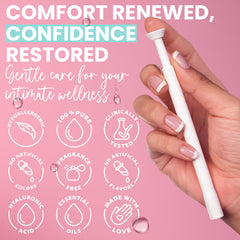 Terramed Hydro GYN gel texture close-up highlighting water-based formula.