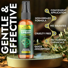Terramed Just Think Comfort antifungal spray packaging highlighting natural actives for skin care