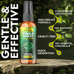 Terramed Just Think Comfort applying spray to skin for relief