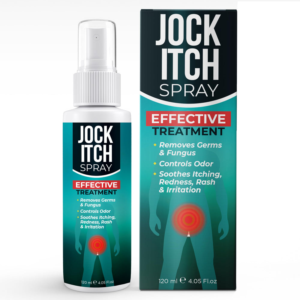 Terramed Just Think Comfort jock itch spray bottle for fast, non-sticky relief.