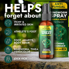 Terramed Just Think Comfort ringworm spray with Manuka honey and tea tree oil close-up