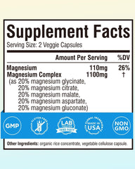 Terranics magnesium 5in1 capsules close-up highlighting absorption-focused formula.