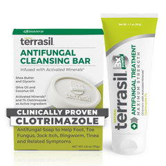 Terrasil antifungal cream 50g tube for fast soothing relief on irritated skin.