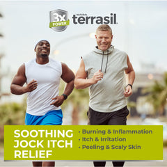 Terrasil antifungal jock itch soap lather for everyday cleansing and relief.