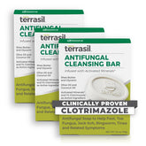 Terrasil Antifungal Soap packaging showing dermatologists-approved formula for daily use