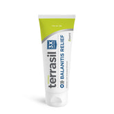 Terrasil Balanitis Relief bottle illustrates quick, natural symptom relief.