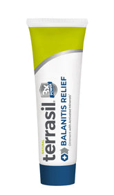 Terrasil Balanitis Relief tube shows fast, gentle itch relief for daily use.