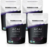 Terrasoul Superfoods acai powder pack of 4 pouches ideal for quick smoothies.